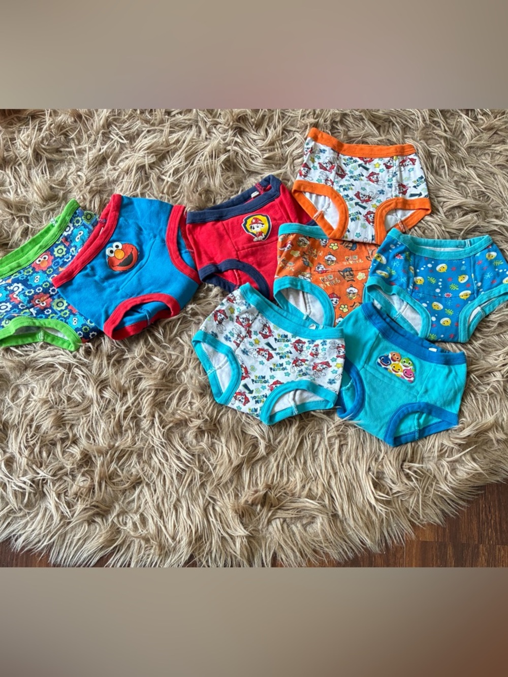 Boys 8 pairs training pants underwear Sesame Elmo Paw Patrol Baby Shark 2t 3t